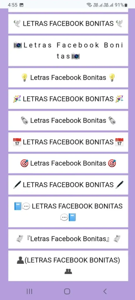 🌟🌈~Letras Bonitas para Facebook - Texto elegante para copiar y pegar~🌈🌟 2 Letras bonitas para Facebook