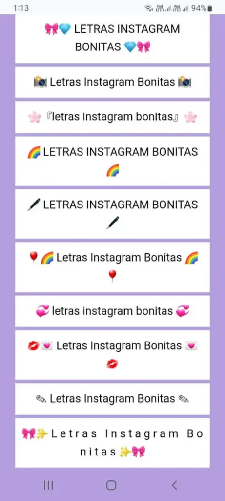 🌈~Letras Bonitas para Instagram – Copiar y Pegar Texto Estiloso~🌈 1 letras bonitas para Instagram